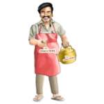 FRP Tea Man Statue - Image 2