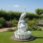 6.5 Feet FRP Peacock Water Fountain - Image 2