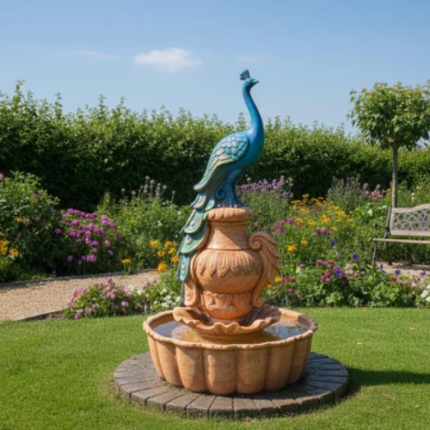 6.5 Feet FRP Peacock Water Fountain