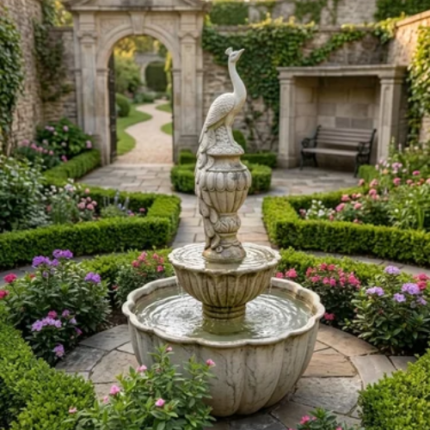 8 Feet FRP Peacock Water Fountain